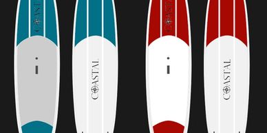 High quality epoxy paddleboards in a variety of colors.  3 Fins included for each paddleboard. 