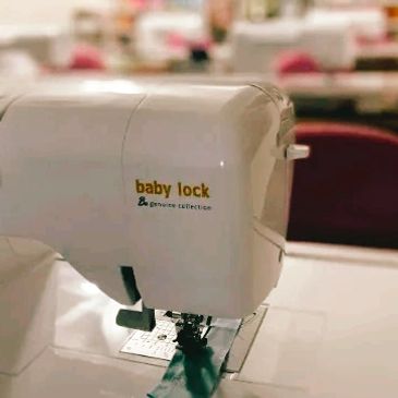 up close view of a Baby lock brilliant sewing machine