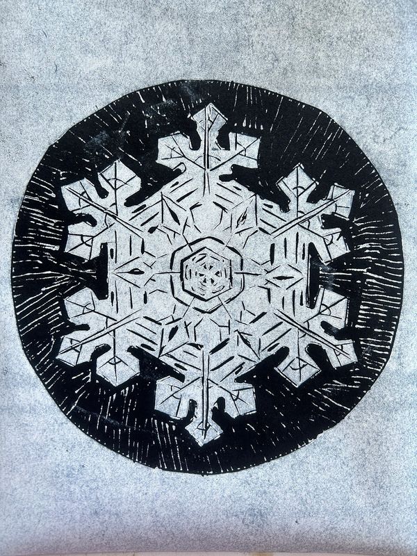 Black and white snowflake