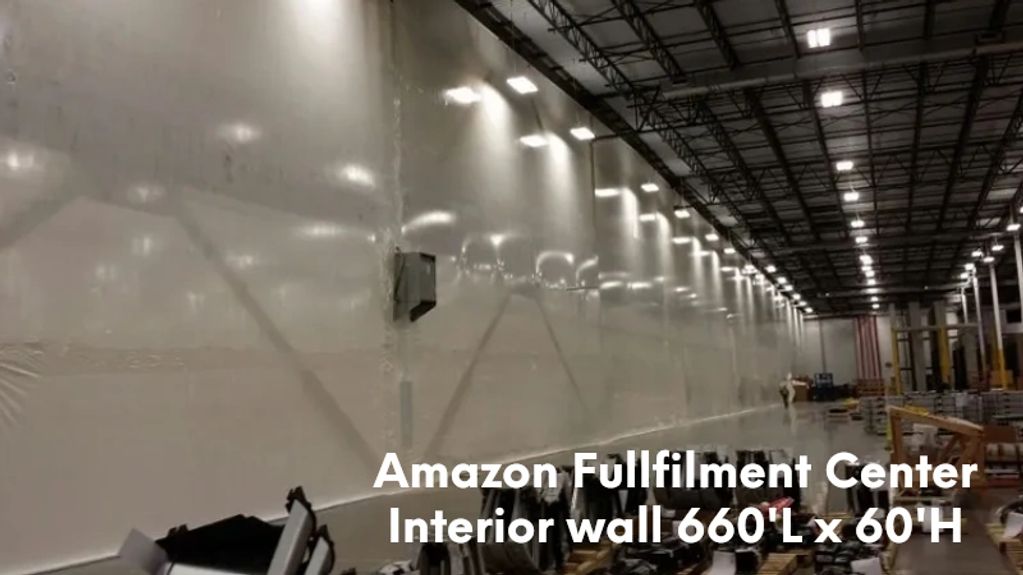 Temporary construction walls for dust and silica containment. Demising walls.