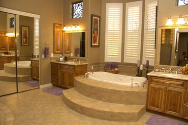 Cozy bathroom in luxury house