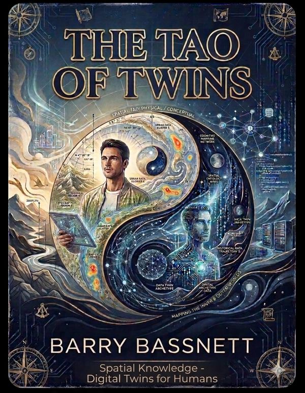 Book cover titled 'The Tao of Twins' by Barry Bassnett.