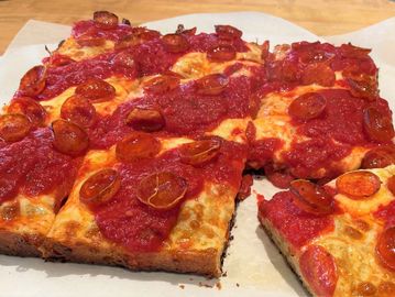 Sicilian pizza - pepperoni