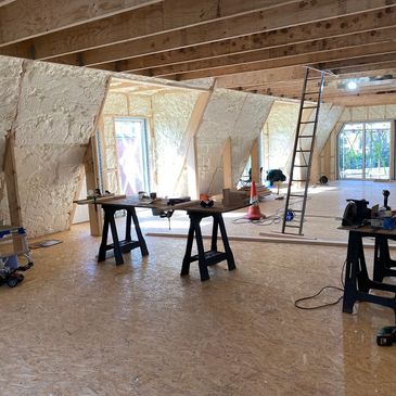 New build passive house fully insulated with H2 Foam Lite spray foam insulation 