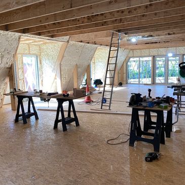 New build passive house fully insulated with H2 Foam Lite spray foam insulation