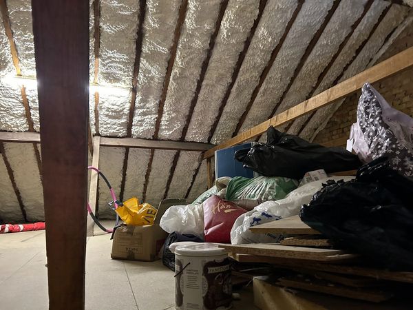 Full loft boarding to compliment the healthy environment created by HBS spray foam insulation