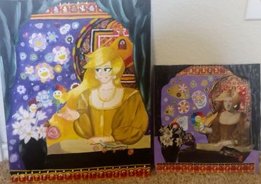 Painting recreation of a collage