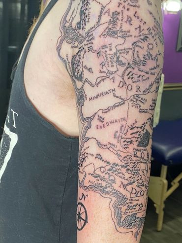 lord of the rings tattoo sleeve
