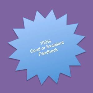 100% good or excellent feedback received