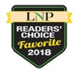 LNP Readers' Choice Favorite 2018 award badge.