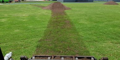 We can topdress residential, commercial and sports fields wiht our equipment and also use contractor