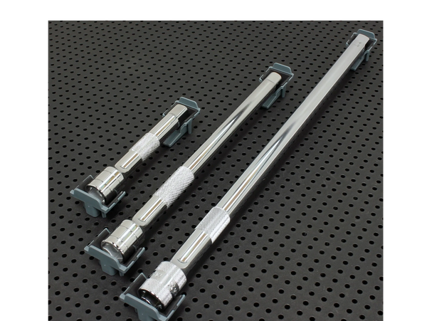 extensions in toolgrid holders on a toolgrid board