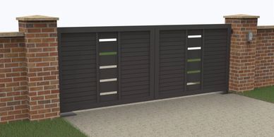 Bespoke aluminium gate The Reading  - Electric driveway gates Gloucestershire & Bristol and Oxford
