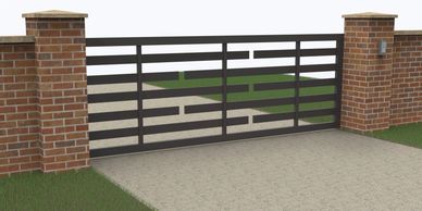 Bespoke aluminium gate The Manchester - Electric driveway gates Gloucestershire & Bristol and Oxford