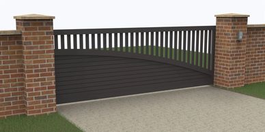 Bespoke aluminium gate The litchfield - Electric driveway gates Gloucestershire & Bristol and Oxford
