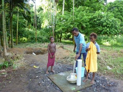 Clean drinking water from Walindi's spring, tour fees to the village help to maintain this.