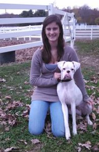 Amanda with her dog Tealcrest