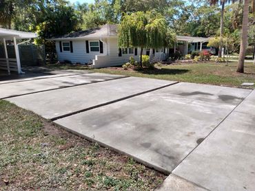 New almost complete custom driveway in Sarasota, Florida.