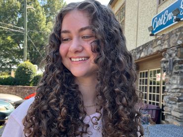 Curly haircut and styling