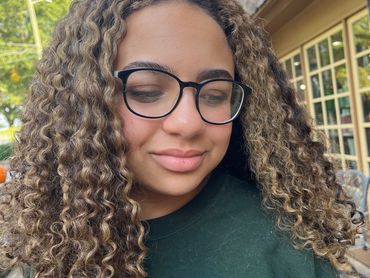 Balayage highlights on curly hair