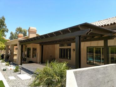 aluminum lattice, porch roof,