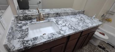 new counter top cabinet installation
