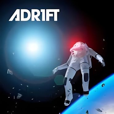 Adrift game cover featuring an astronaut