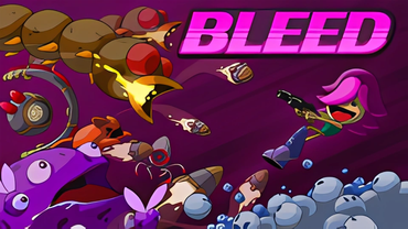 Bleed game cover with purple background