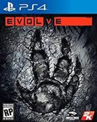 Evolve game cover with a monster footprint