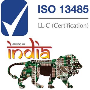 Made in India Certified with Medical Quality Management System certification of ISO 13485 : 2016