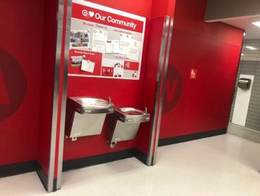Target shopping center in Ellicott City, MD replace the water fountain, plumbing and gas
