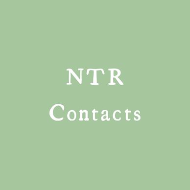 Text on a green background reading 'NTR Contacts'.
