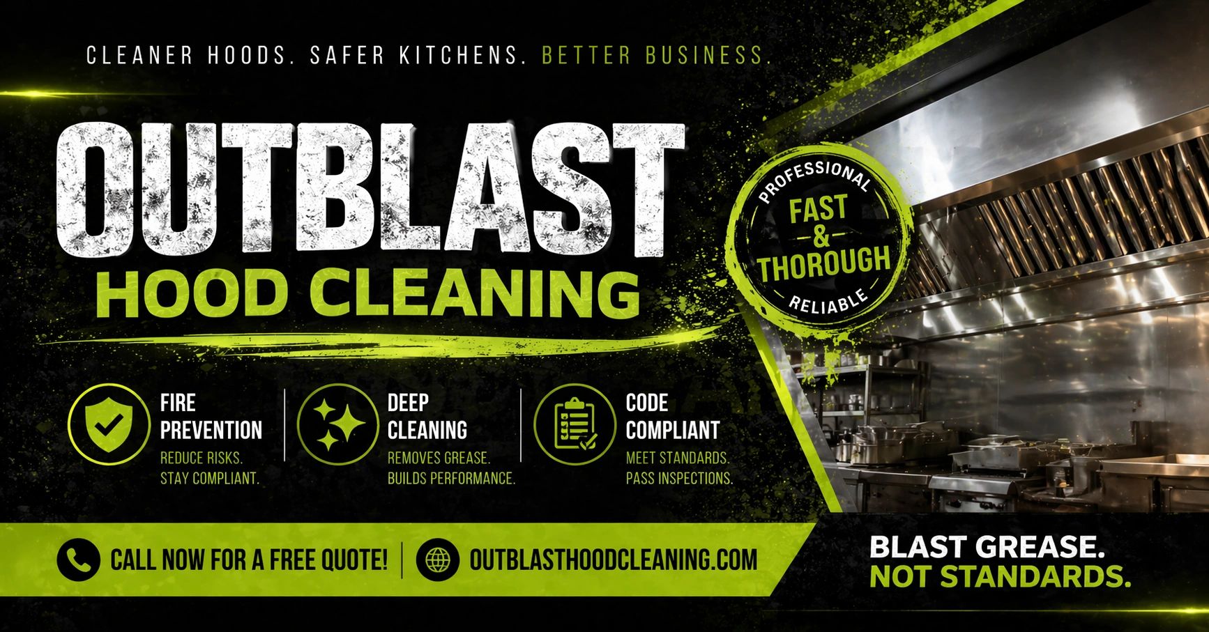 Professional hood cleaning service offering fire prevention, deep cleaning, and code compliance for safer kitchens.