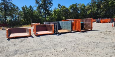 size options of dumpsters from the rear