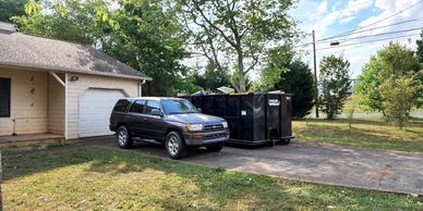 20 yard dumpster fits in driveway