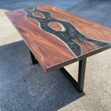 Handmade Walnut epoxy coffee table