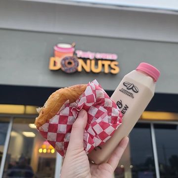 SoBo Cold Brew coffee and breakfast sandwhich at Tasty Creme Donuts in South Bossier