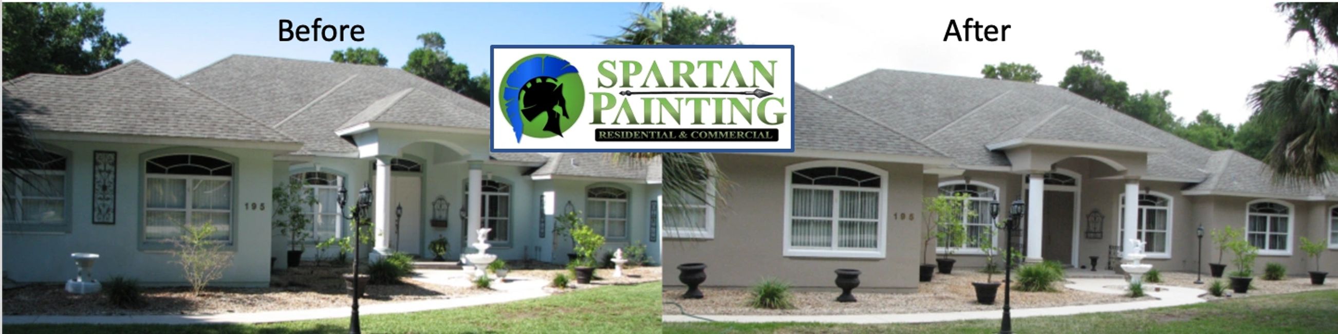 Exterior house painting in Cape Coral Florida.