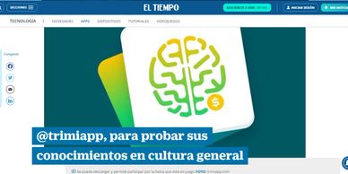 Nota en EL TIEMPO sobre la aplicación móvil TRIMI