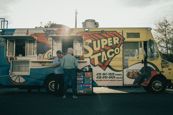 Food truck at the Porsche club meeting at Wolfpen European Auto Repair in Roswell, Georgia