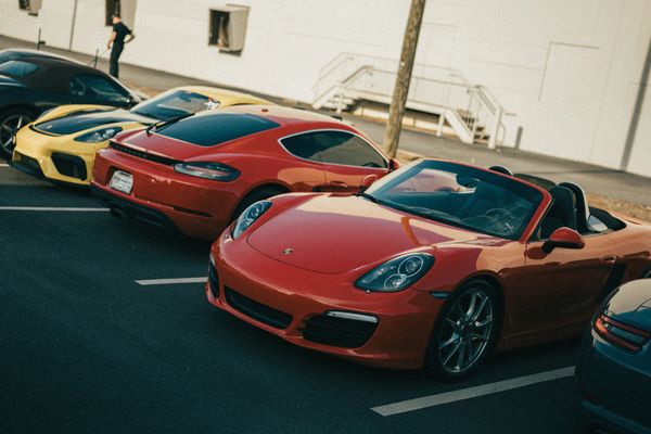 Porsche 718 Cayman and Porsche 718 Boxster outside Wolfpen European Auto Repair in Roswell, Georgia