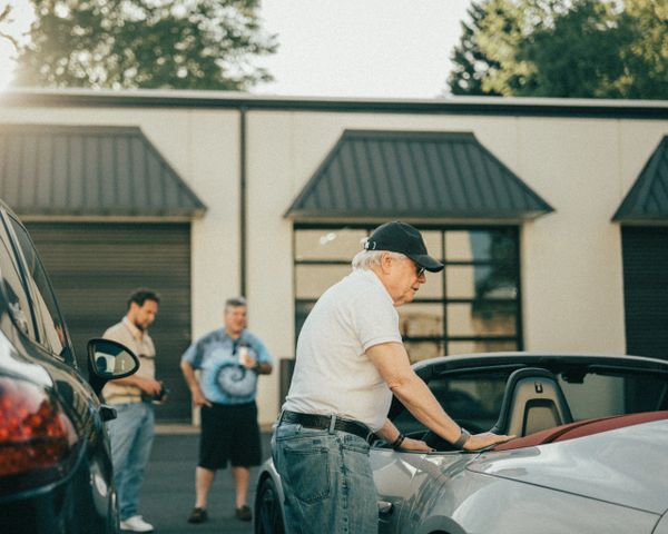 Porsche club member with his brand new Porsche 992.2 GTS turbo at Wolfpen European Auto Repair
