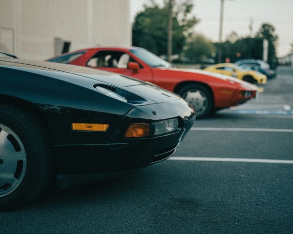 Porsche 928 sports car outside Wolfpen European Auto Repair in Roswell, Georgia