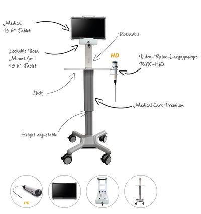 ENT RSX-HD scope in trolley