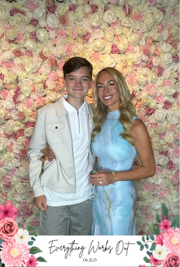 Floral wall and digital photobooth