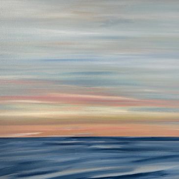 Abstract seascape with soft pastel colors.