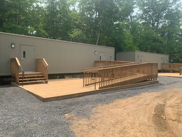 2500 sq ft of decking built of student housing at Newport Adventure Camp in Huntsville Ontario. Incl