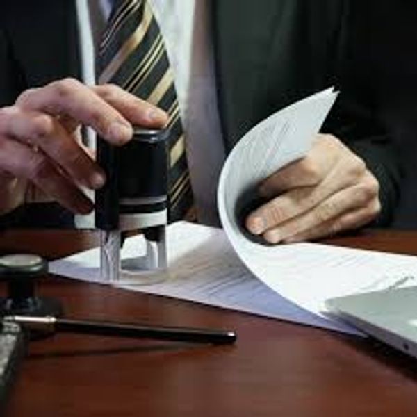 Notarized letters of opinion when work is completed