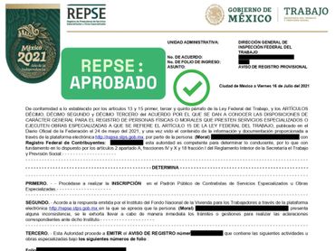 Inscripción, cumplimiento de obligaciones y renovación de REPSE.