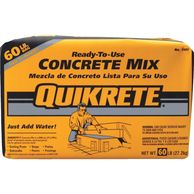 A 60lbs bag of Quickcrete concrete